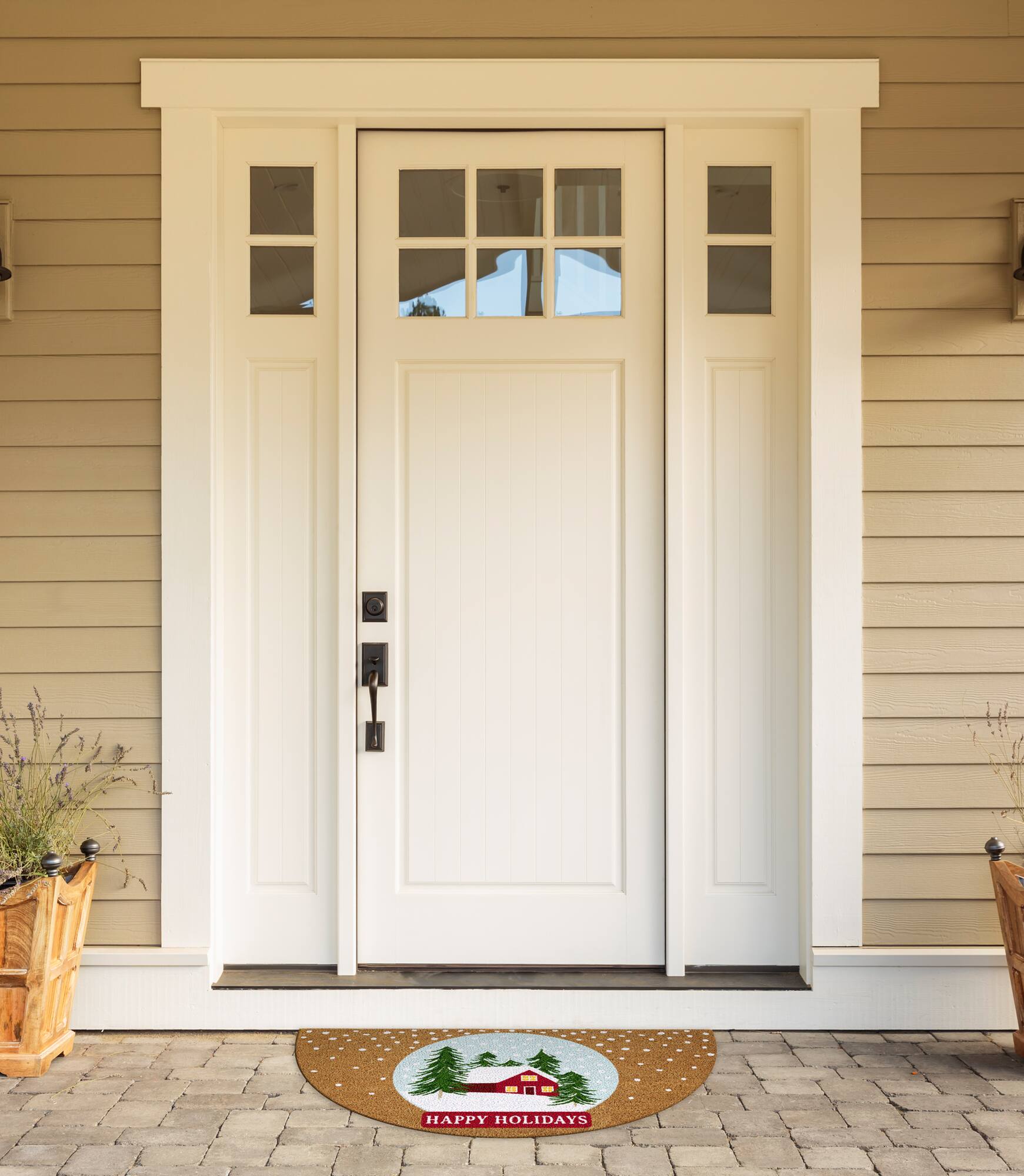 DII® Happy Holidays Snowglobe Doormat
